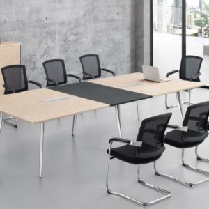 TABLE DE REUNION 320 CM BEIGE/ NOIR